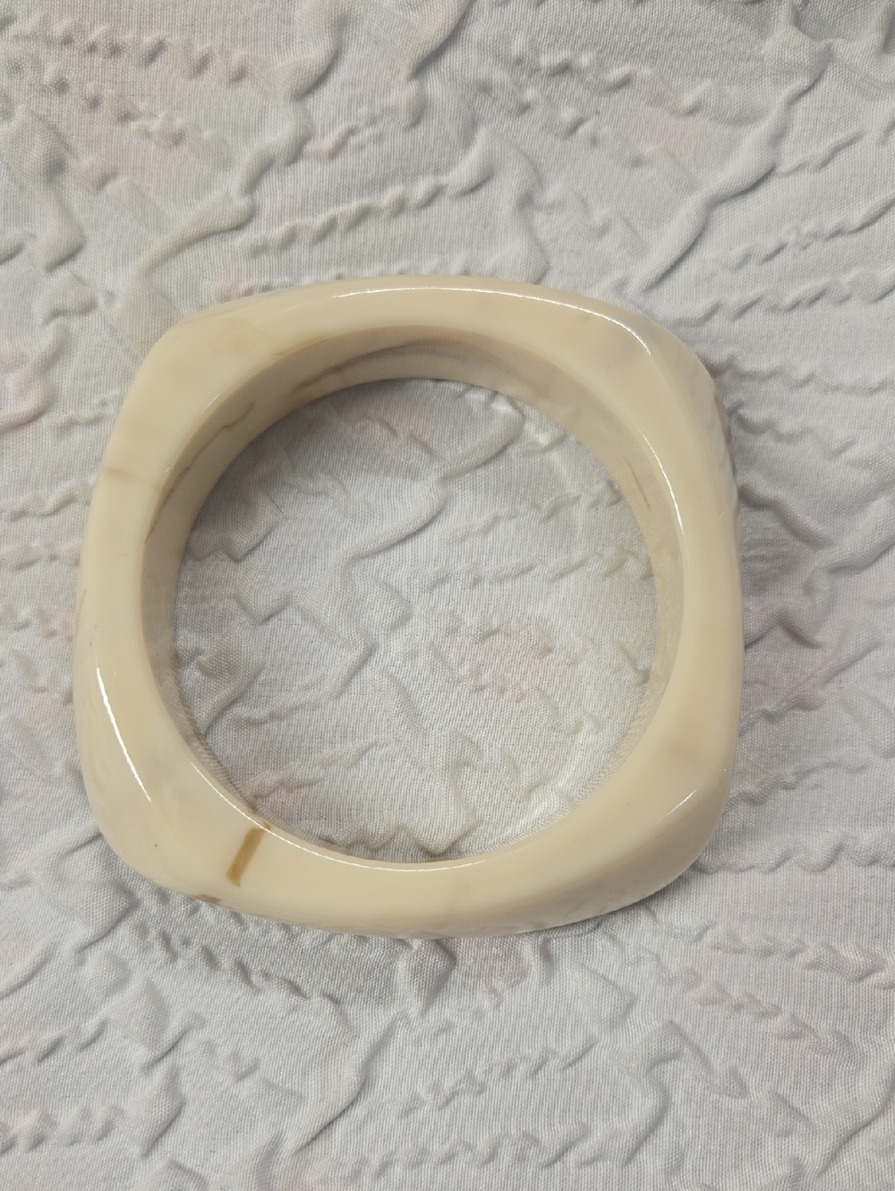 Cream Square Bangle Bracelet